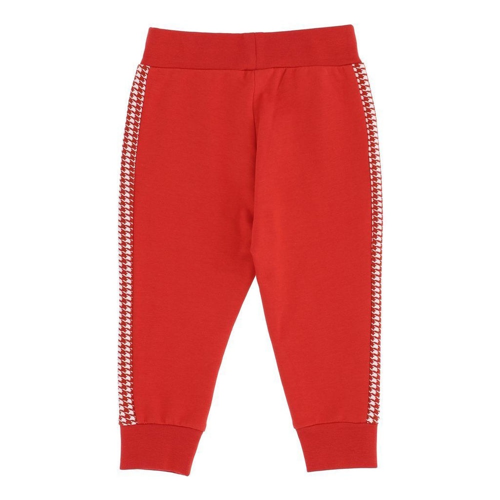 monnalisa-Red Cotton Trousers-398406rd-8018-0043