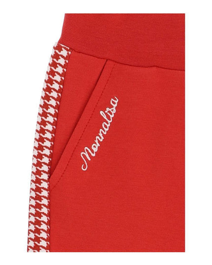 monnalisa-Red Cotton Trousers-398406rd-8018-0043