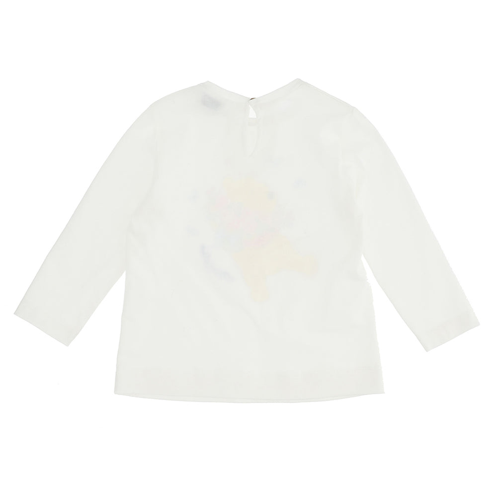monnalisa-Winnie The Pooh White Long Sleeve T-Shirt-398614p6-8002-0001