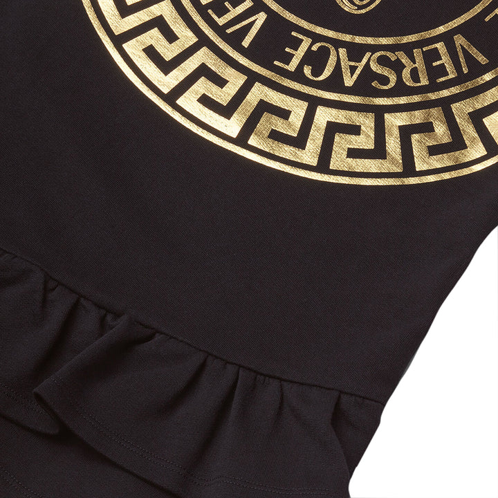 versace-Black & Gold Ruffled Dress-1001680-1a01328-2b130