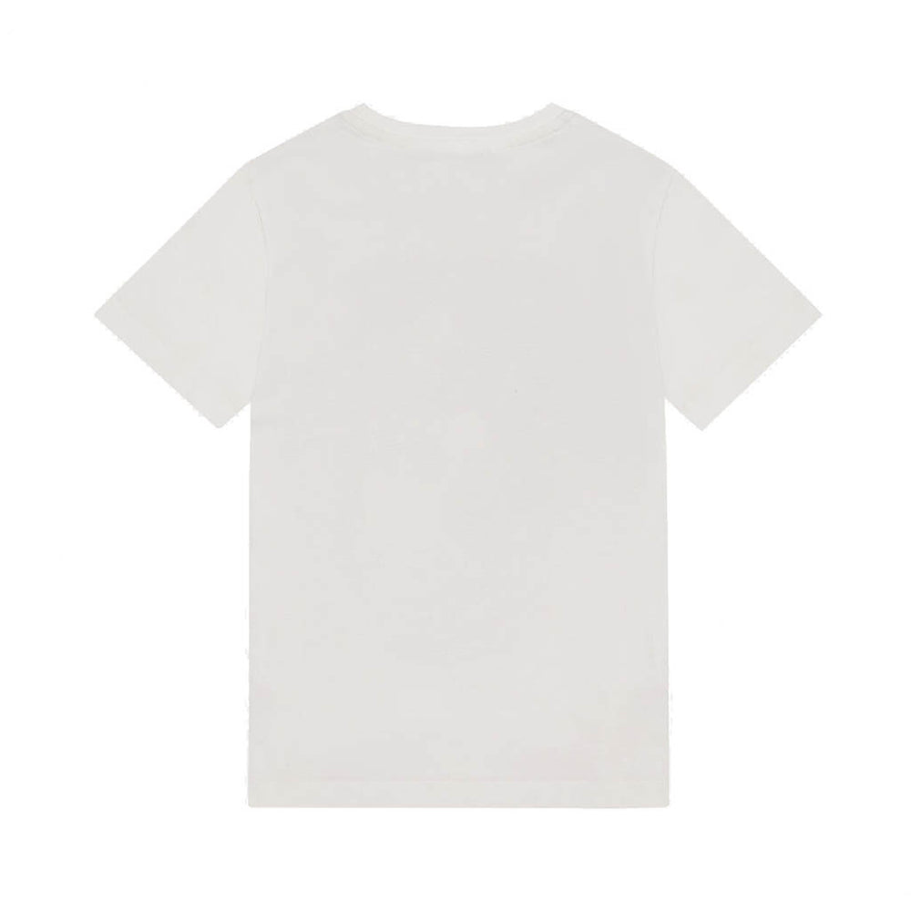 versace-White & Blue Medusa Motif T-Shirt-1000239-1a00424-2w030
