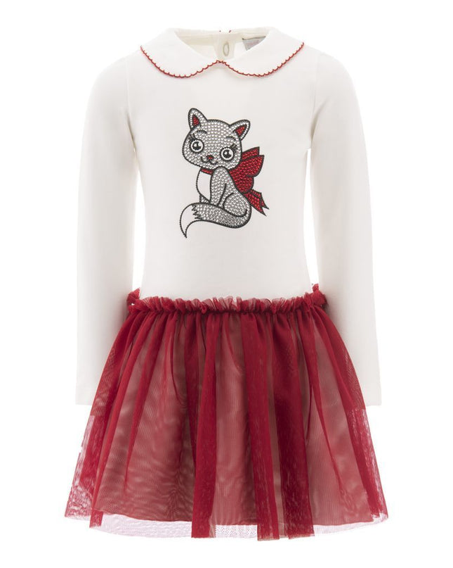 Red Crystal Cat Tutu Dress