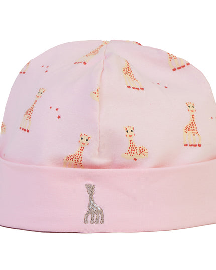 kids-atelier-sophie-la-girafe-pink-baby-girls-giraffe-printed-embroidery-cap-41006-808