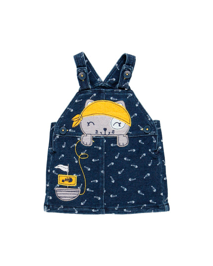 Blue Kitten Pinafore Outfit