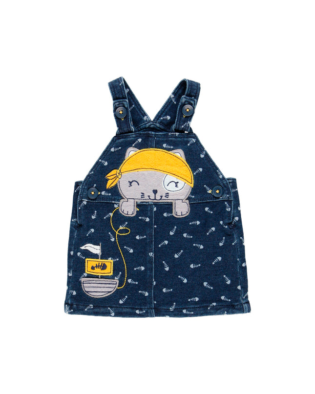 Blue Kitten Pinafore Outfit