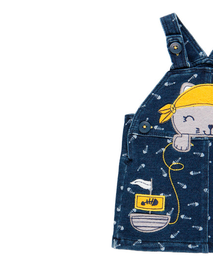Blue Kitten Pinafore Outfit