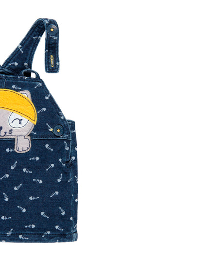 Blue Kitten Pinafore Outfit