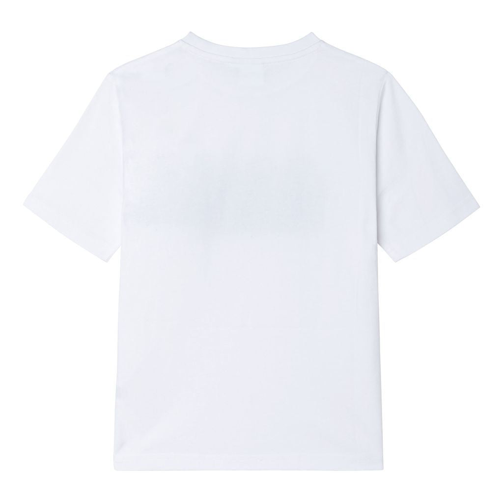 boss-White & Blue Logo T-Shirt-j25l54-10b