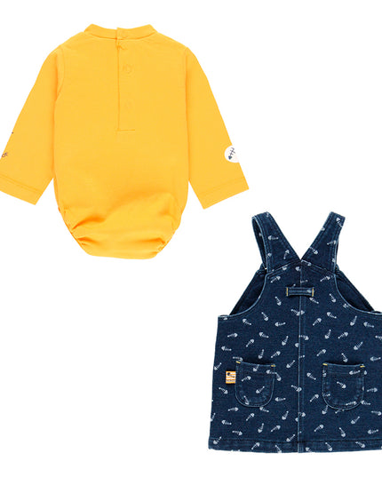 Blue Kitten Pinafore Outfit