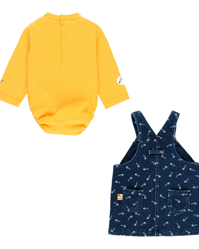 Blue Kitten Pinafore Outfit