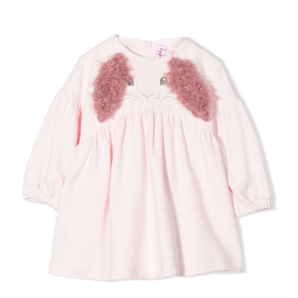 kids-atelier-il-gufo-children-baby-girl-pink-bunny-dress-a21vl445m0099-3068-pink-pink-heather