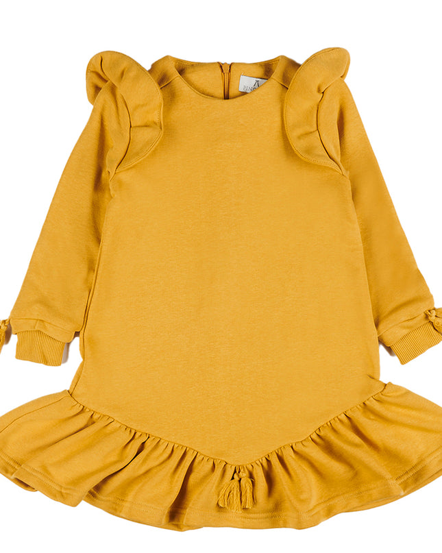 kids-atelier-pinolini-kid-girl-yellow-ruffled-tassle-dress-pwt12