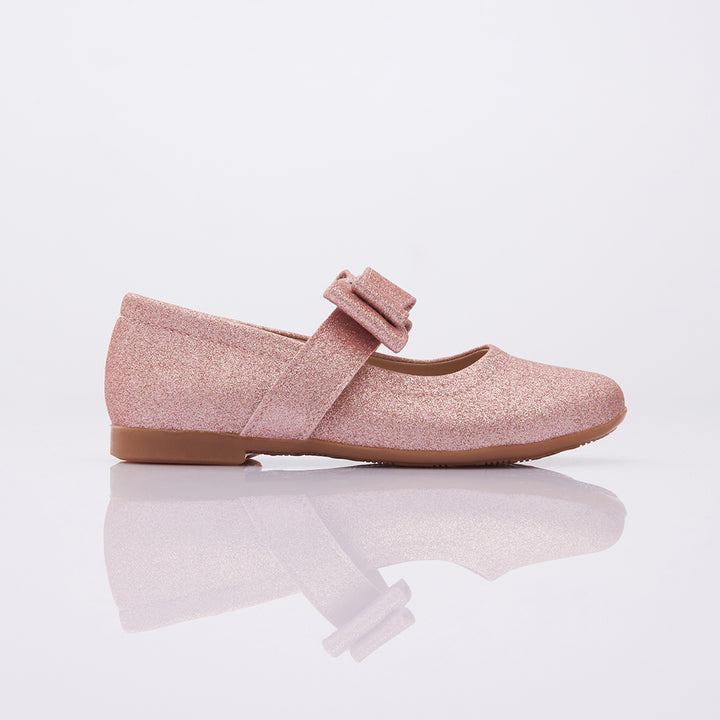 Sparkly Pink Bow Flats