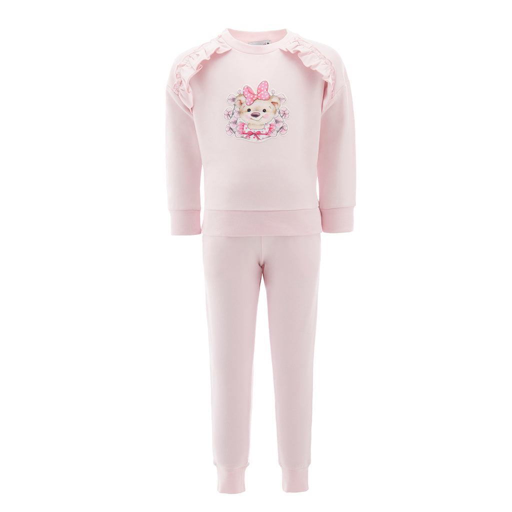 Pink Teddy Ruffle Tracksuit