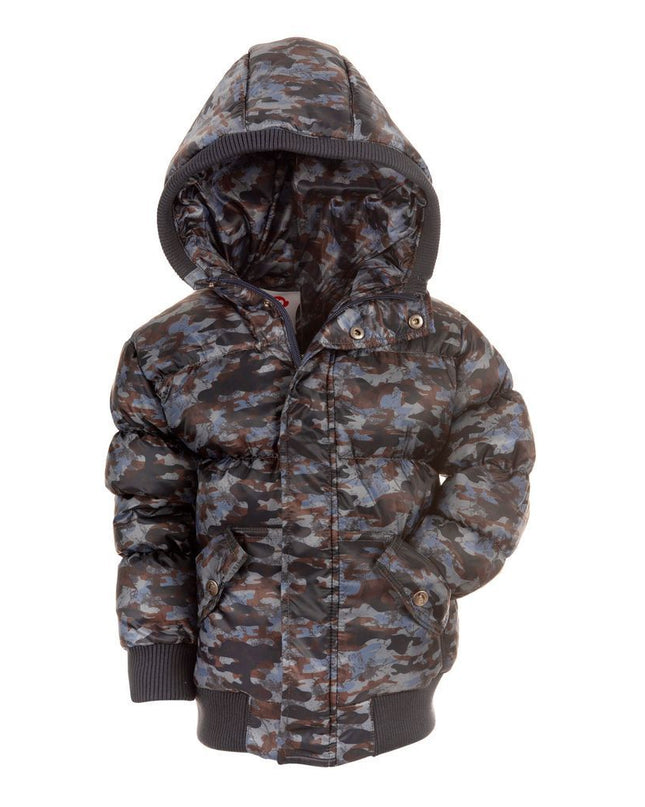 Blue Camo Puffy Coat