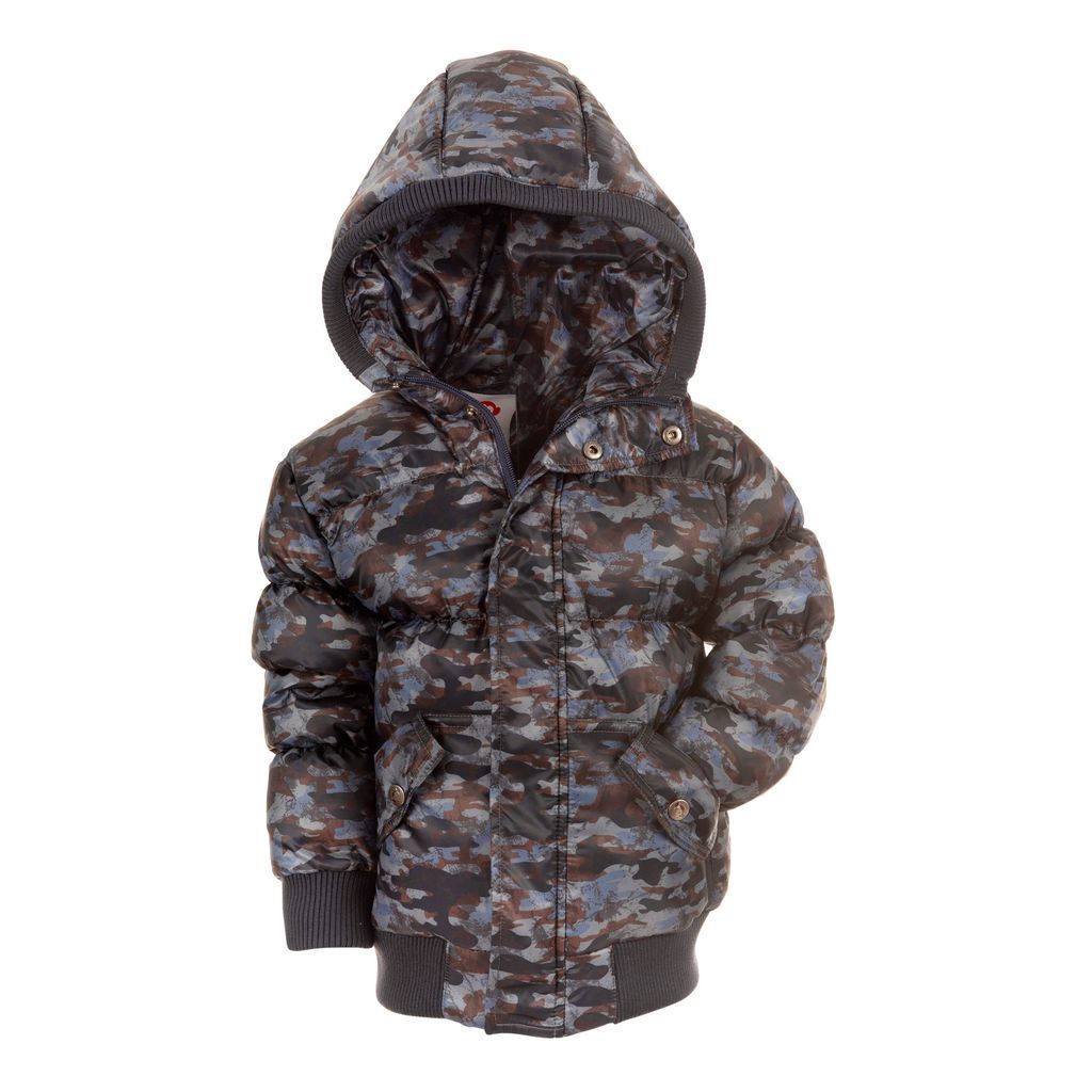 Blue Camo Puffy Coat