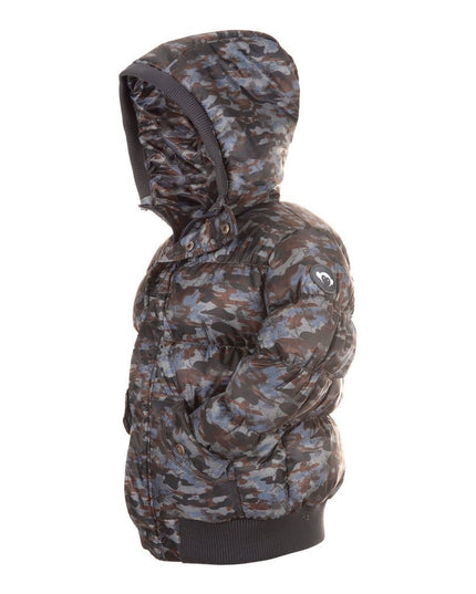 Blue Camo Puffy Coat