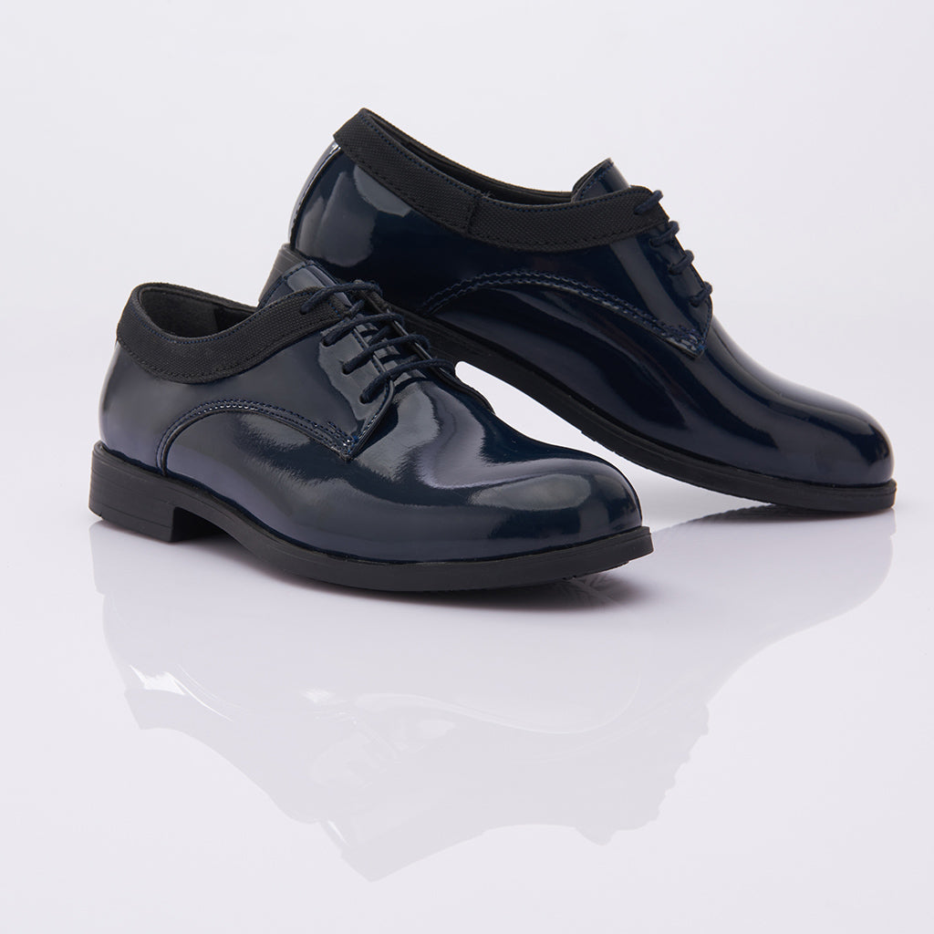 Navy Cap Toe Oxford Shoes