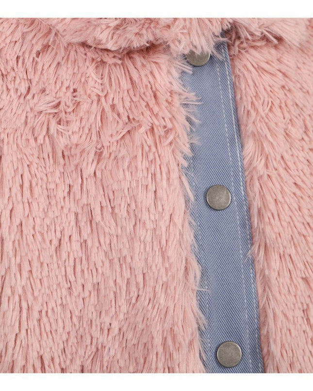 kids-atelier-pinolini-kid-girl-pink-fuzzy-denim-jacket-pwt14