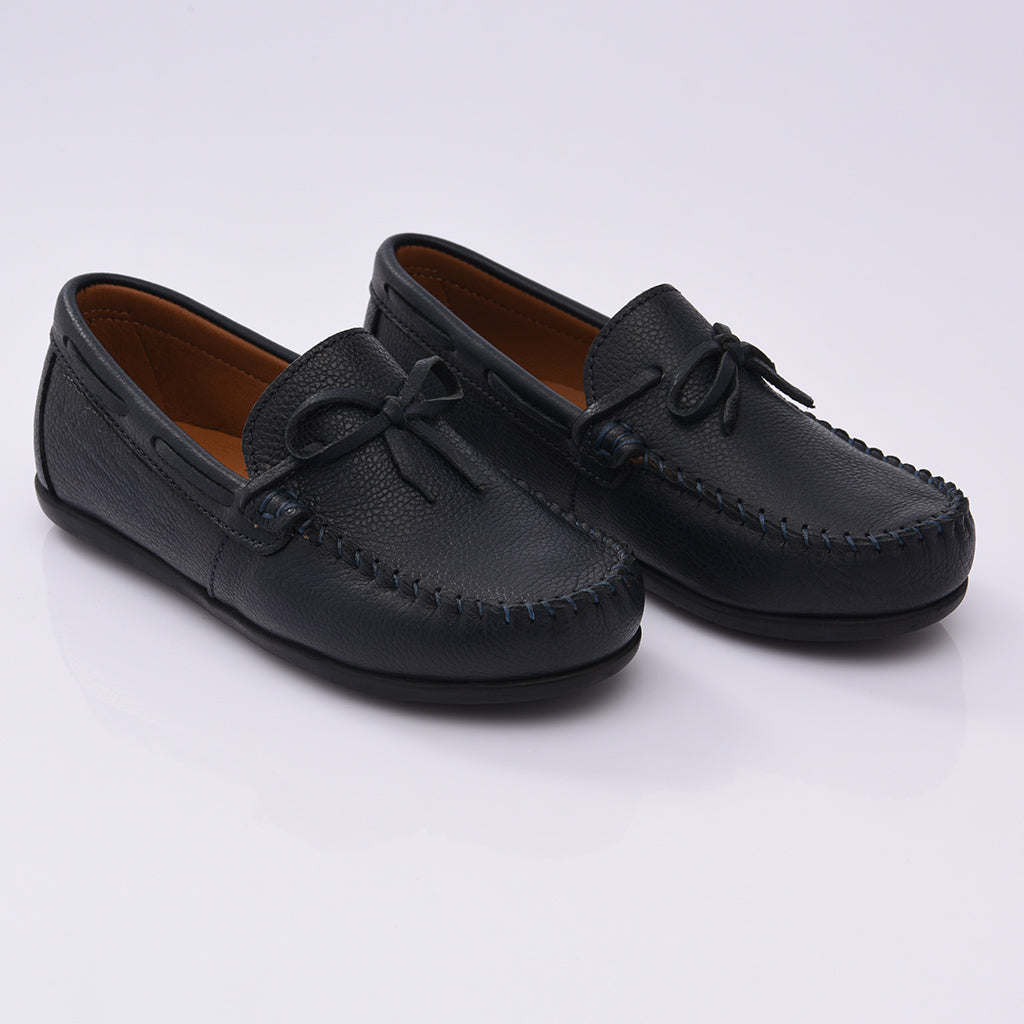 Navy Moccasin Loafers