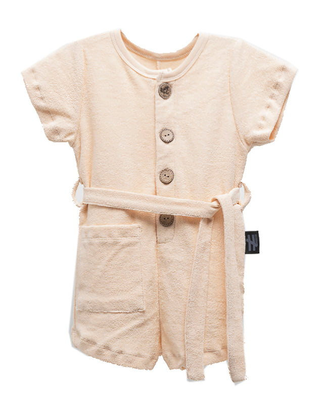 Beige Buttoned Jumpsuit