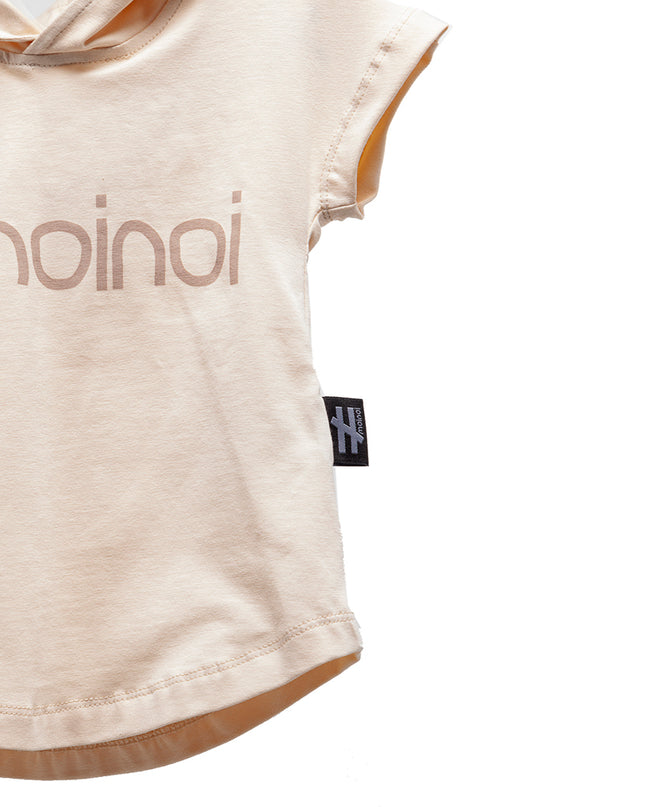 Beige Logo Hooded Outfit