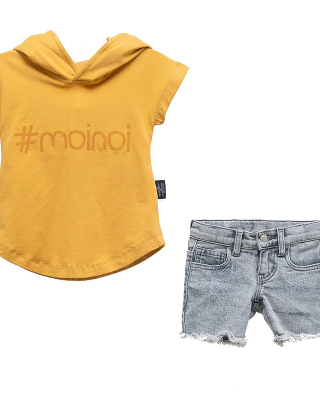 Mustard Logo Hooded Outfit