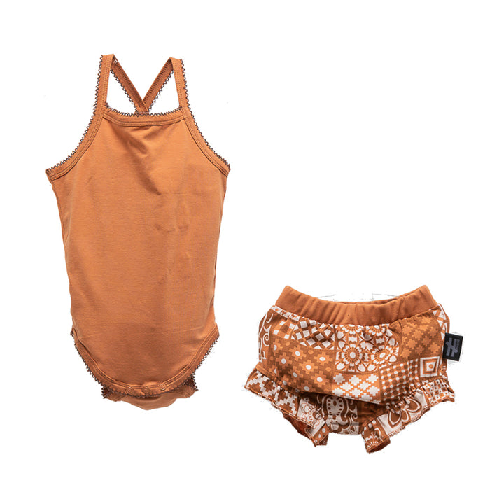 Cinnamon Frill Bodysuit Outfit