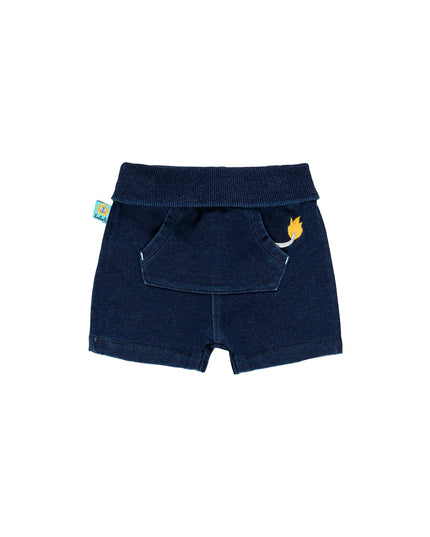Boboli-BLUE-Fleece bermuda shorts denim for baby boy-134198-BLUE