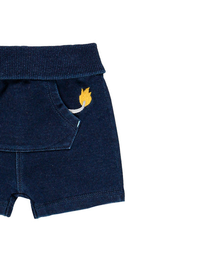 Boboli-BLUE-Fleece bermuda shorts denim for baby boy-134198-BLUE