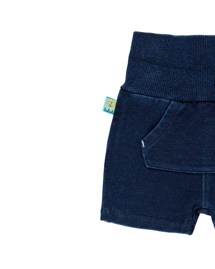 Boboli-BLUE-Fleece bermuda shorts denim for baby boy-134198-BLUE