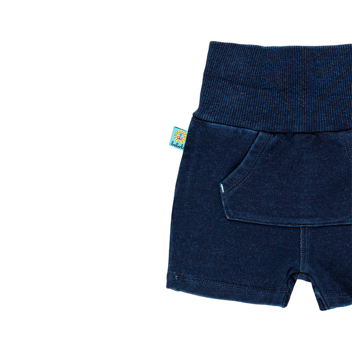 Boboli-BLUE-Fleece bermuda shorts denim for baby boy-134198-BLUE