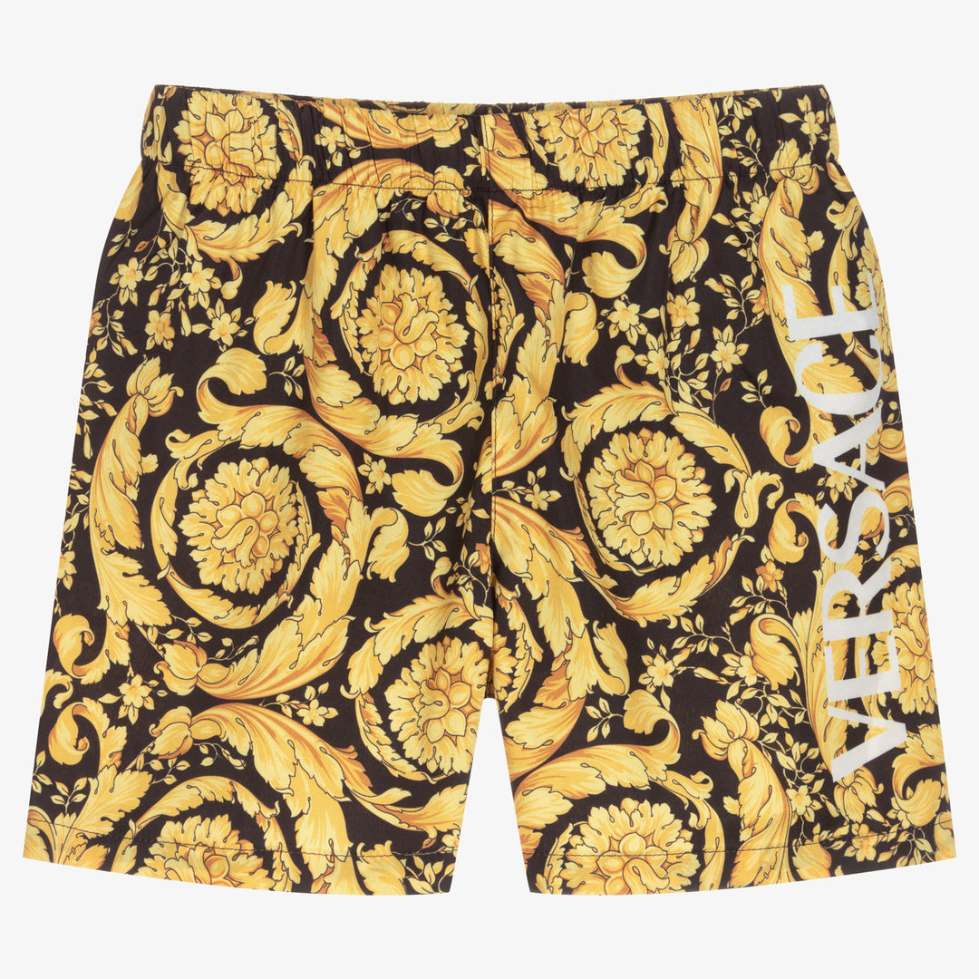 versace-Black & Gold Swim Shorts-1000271-1a02640-5b000