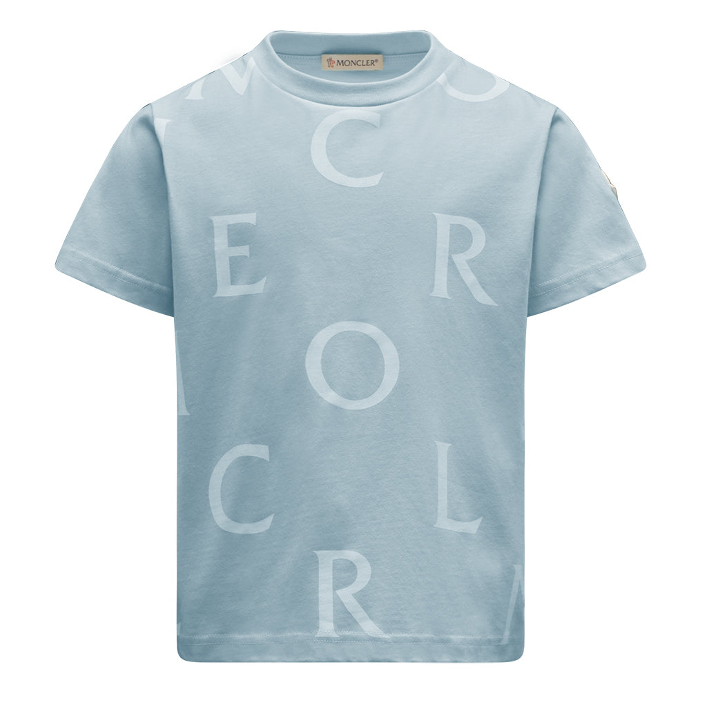 moncler-Boys Blue All Over Print T-Shirt-h1-954-8c000-12-83907-707