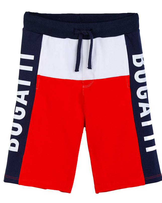 bugatti-Red & Navy Flame Shorts-62420-922-Boy