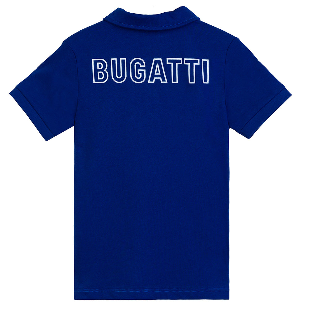 bugatti-Blue Bugatti Print Polo-62416-767
