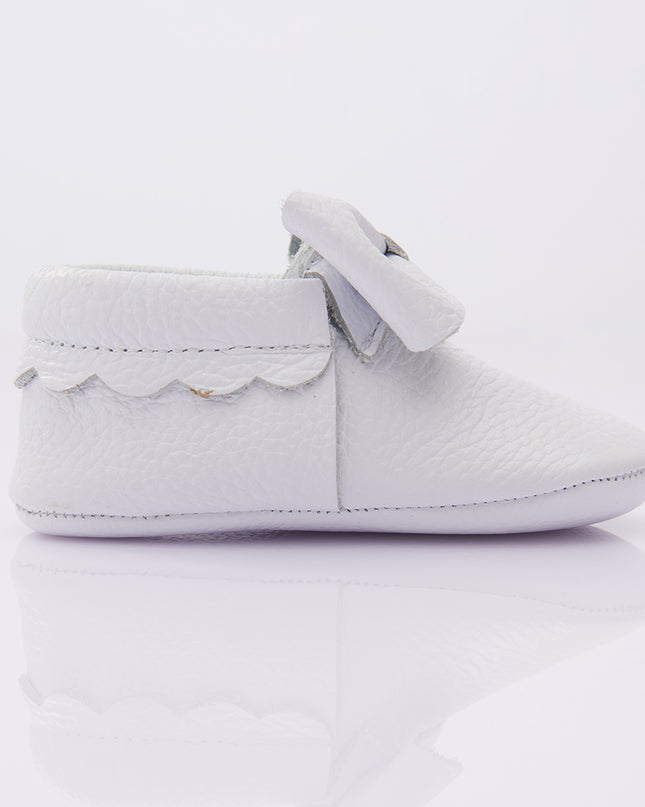 White Bow Booties