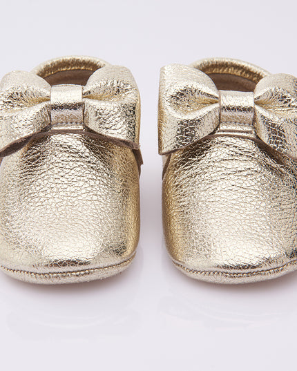 Gold Bow Booties