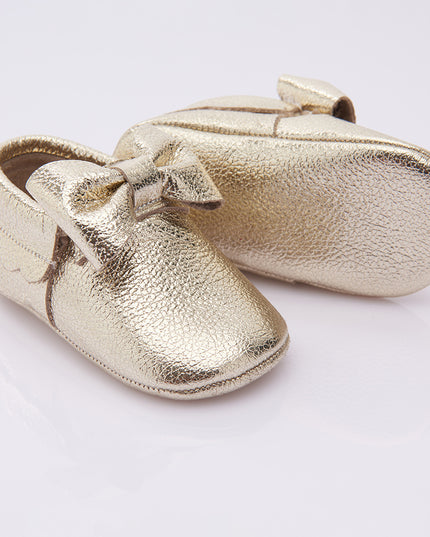 Gold Bow Booties