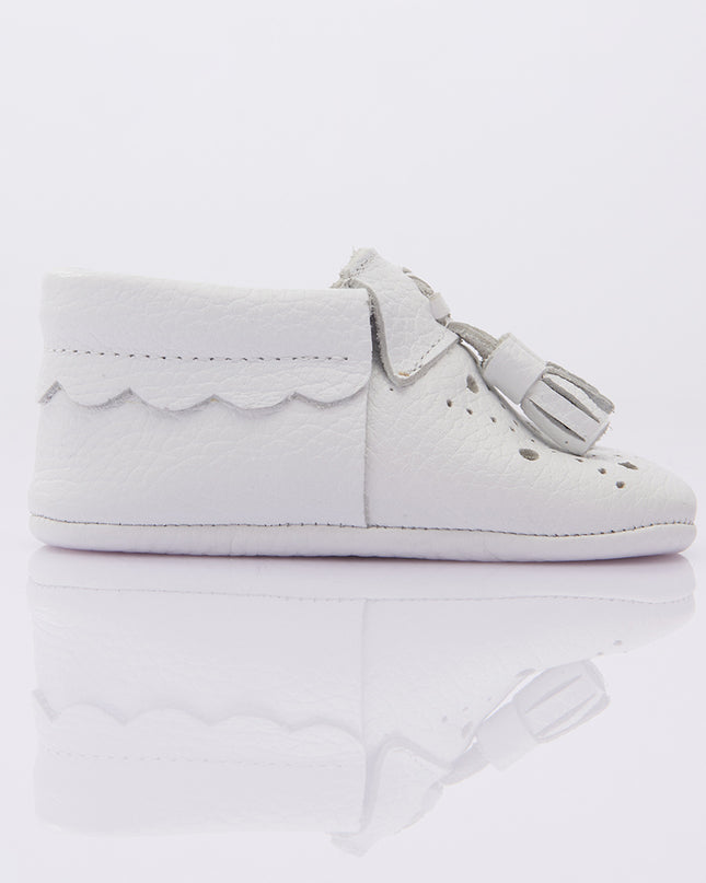 White Tassel Booties
