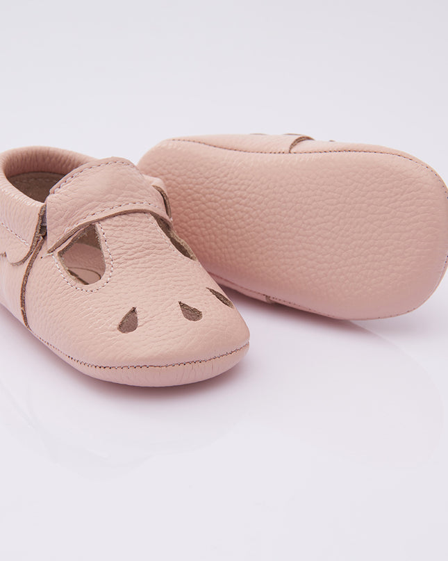 Pink Perforated Booties