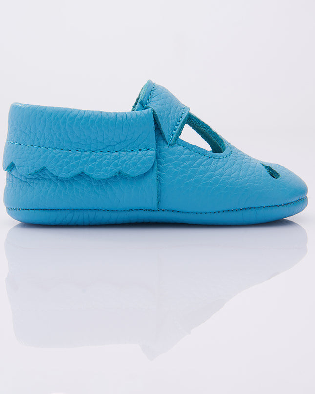 Blue Perforated Booties
