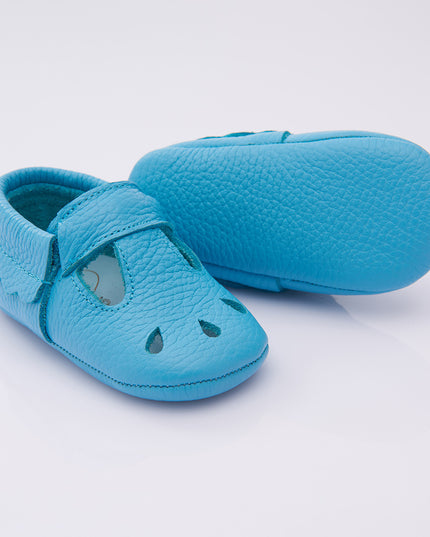 Blue Perforated Booties
