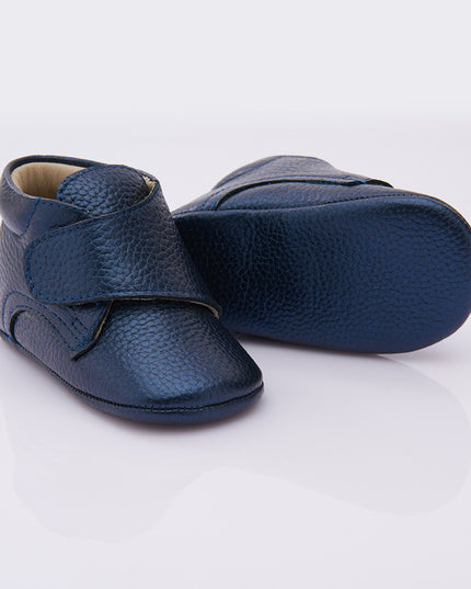 Navy Blue Strap Ankle Booties