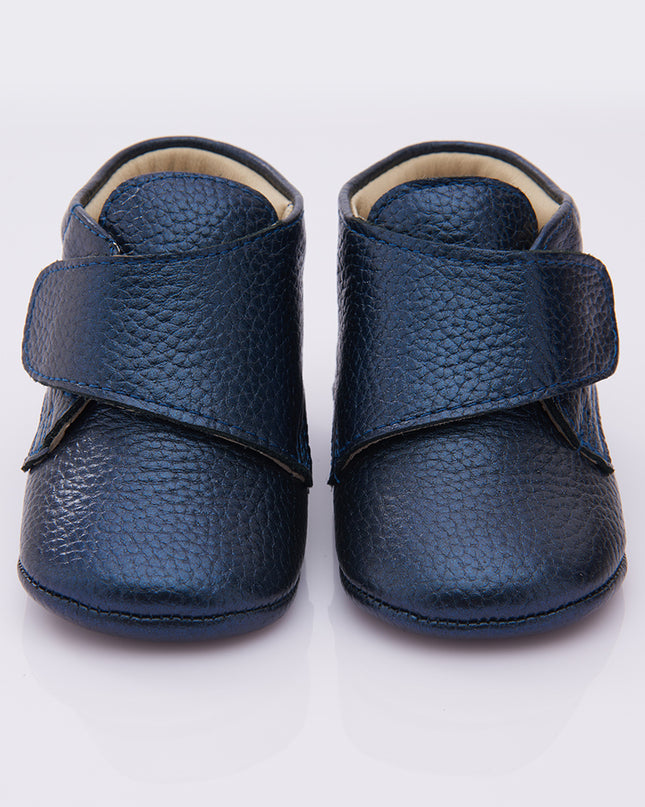 Navy Blue Strap Ankle Booties