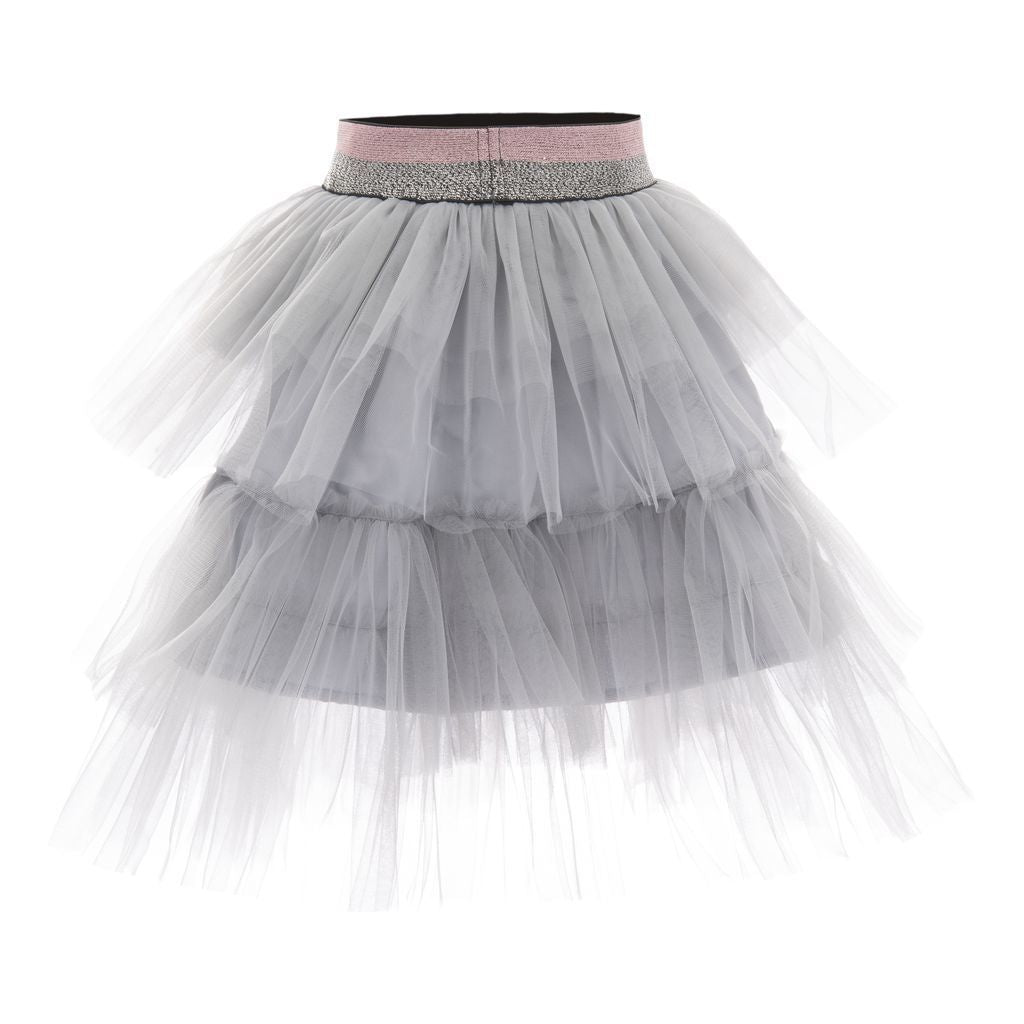 Gray Ruffle Tulle Skirt 2Y / Gray by Kids Atelier Gray Ruffle Tulle Skirt 2Y / Gray by Kids Atelier