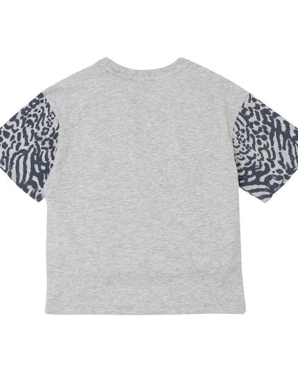kenzo-Gray Tiger Print T-Shirt-k15491-a07