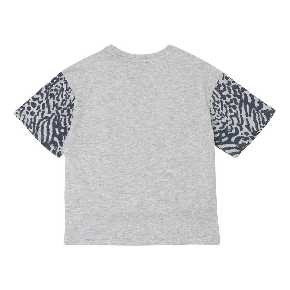 kenzo-Gray Tiger Print T-Shirt-k15491-a07