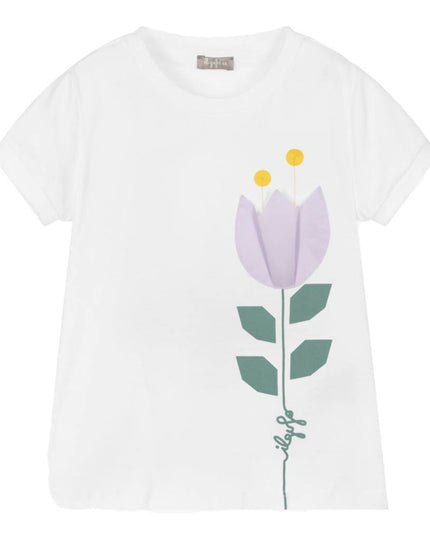 White Tulip Graphic T-Shirt
