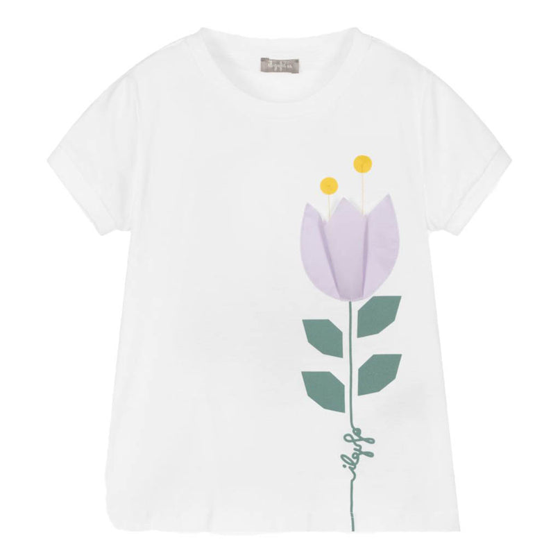 White Tulip Graphic T-Shirt